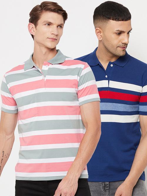 pack of 2 striped polo t-shirt - 18561712 - Very Small Image - 1