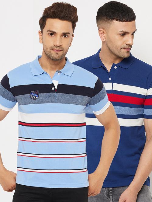 pack of 2 striped polo t-shirt - 18561716 - Very Small Image - 1