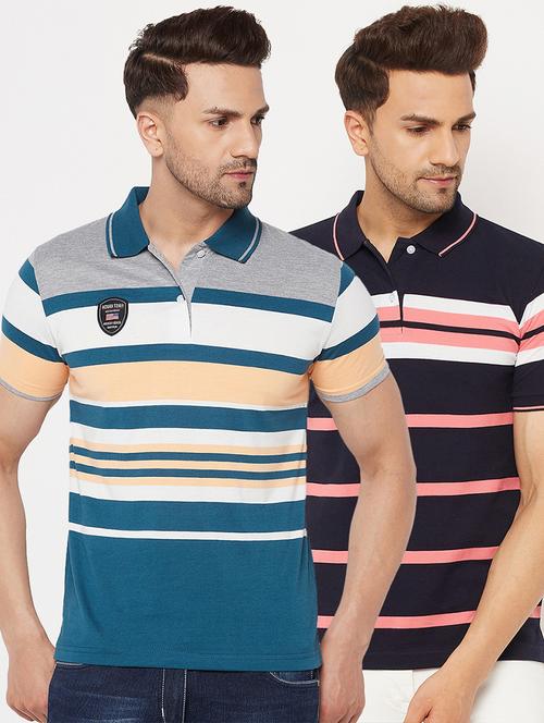 pack of 2 striped polo t-shirt - 18561723 - Very Small Image - 1