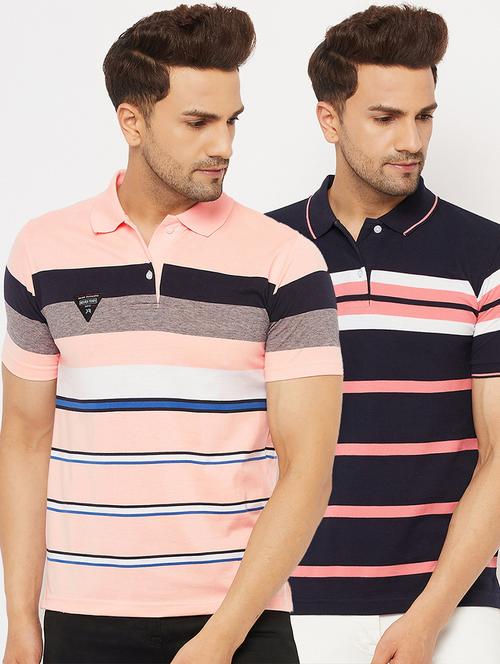 pack of 2 striped polo t-shirt - 18561726 - Very Small Image - 1