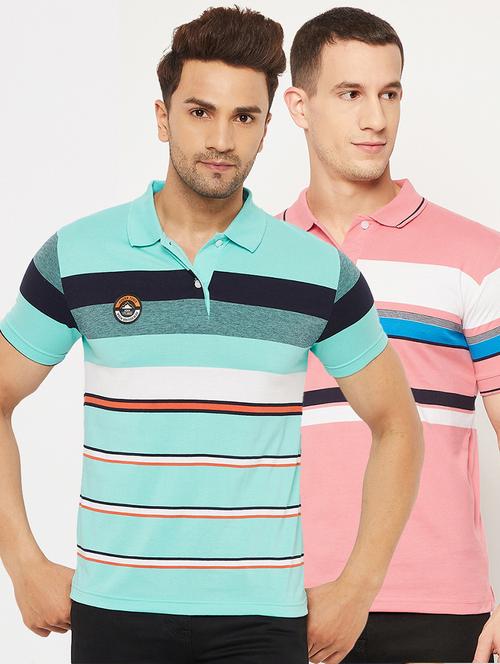 pack of 2 striped polo t-shirt - 18561738 - Very Small Image - 1