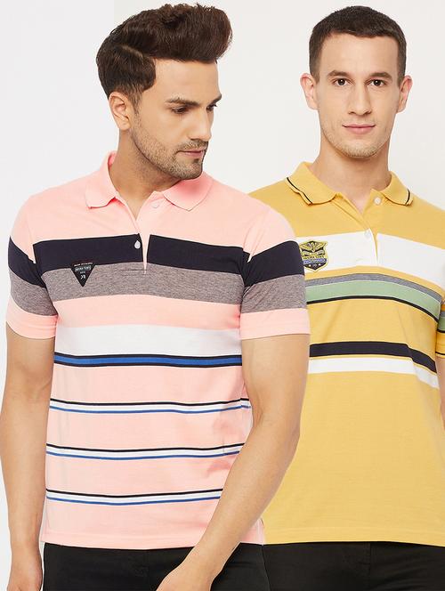 pack of 2 striped polo t-shirt - 18561744 - Very Small Image - 1
