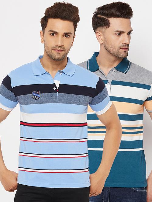 pack of 2 striped polo t-shirt - 18561746 - Very Small Image - 1