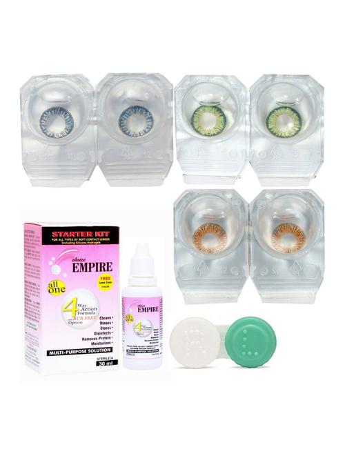 unisex combo contact lenses with case and solution - 18562037 - Very Small Image - 1