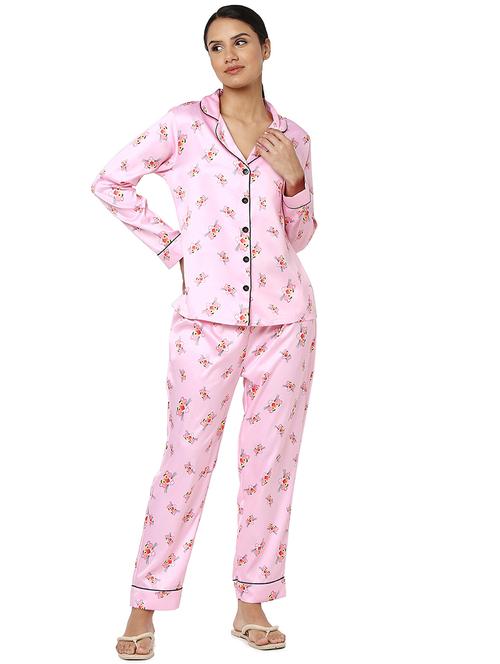 printed nightwear pajama set - 18564514 - Very Small Image - 1