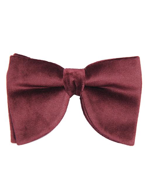 maroon velvet bow tie - 18565064 - Very Small Image - 1