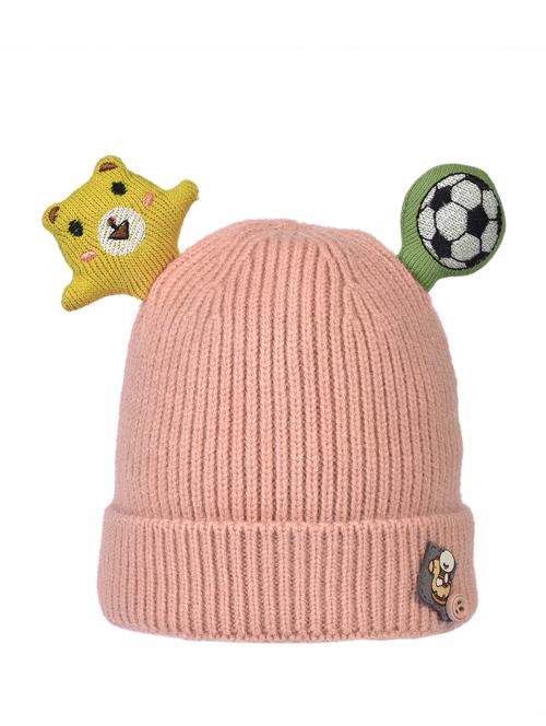 teddy with foot ball design warm baby cap - 18565104 - Very Small Image - 1