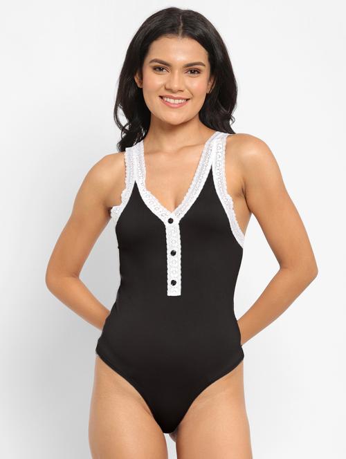 black solids bodysuit top - 18565388 - Very Small Image - 1