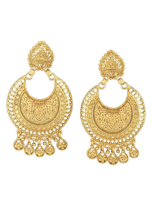 gold metal chandballi earring - 18565561 - Very Small Image - 1