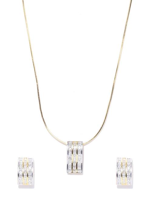 gold plated 1 necklace earring set - 18565728 - Very Small Image - 1