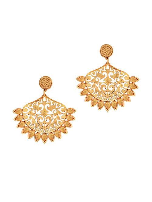 gold metal drop earring - 18567221 - Very Small Image - 1