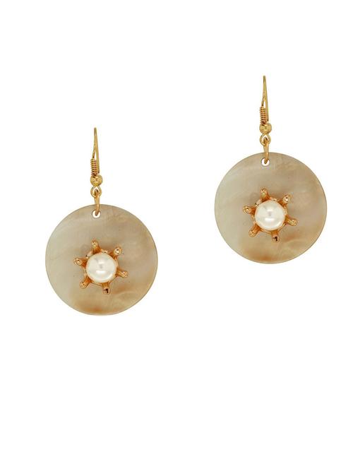 gold ceramic drop earring - 18567225 - Very Small Image - 1