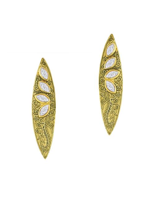 gold brass studs earring - 18567289 - Very Small Image - 1