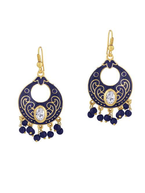 blue metal drop earring - 18567290 - Very Small Image - 1
