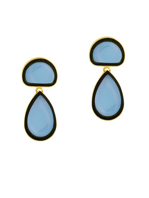 blue brass drop earring - 18567358 - Very Small Image - 1