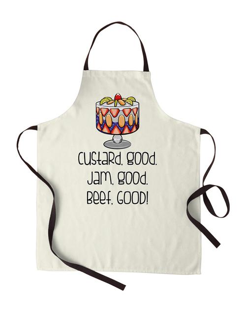 custard good printed canvas cotton kitchen apron for women/men (55 cms x 81 cms) - 18567668 - Very Small Image - 1