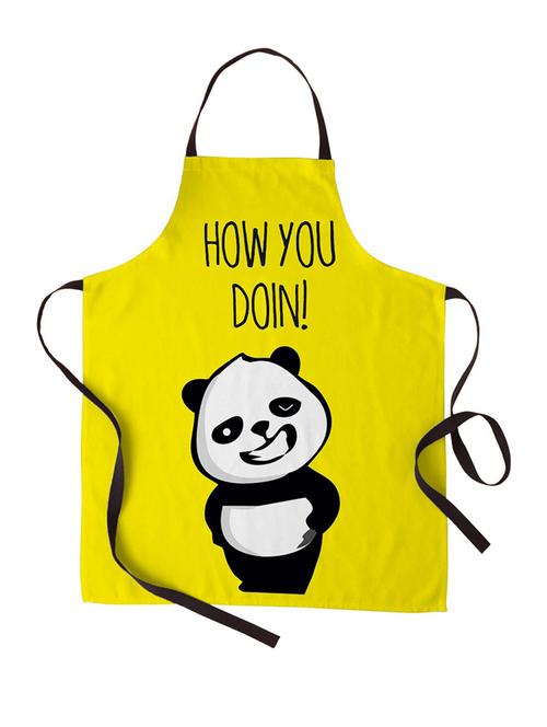 how you doin printed canvas cotton kitchen apron for women/men (55 cms x 81 cms) - 18567720 - Very Small Image - 1