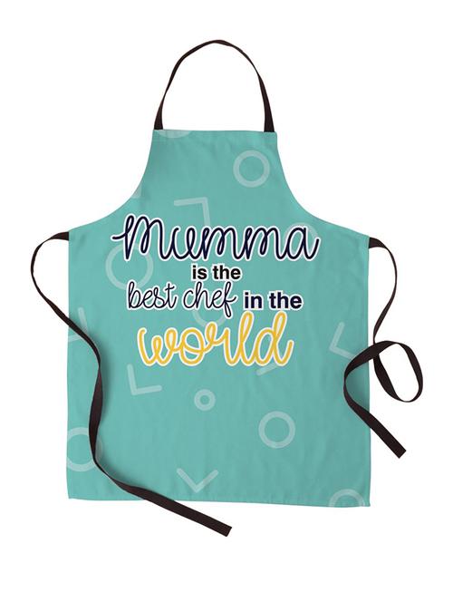 mumma is the best chef printed canvas cotton kitchen apron for women/men (55 cms x 81 cms) - 18567737 - Very Small Image - 1