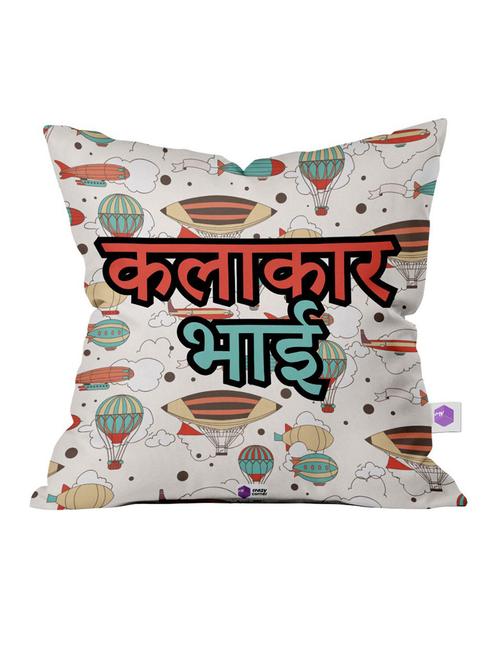 crazy corner white printed cushion ( 12 x 12 inches ) - 18568896 - Very Small Image - 1