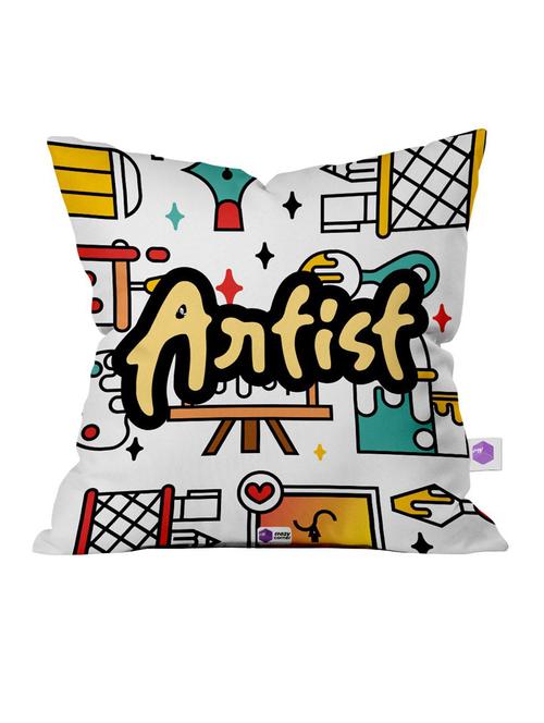 crazy corner white printed cushion ( 12 x 12 inches ) - 18568908 - Very Small Image - 1