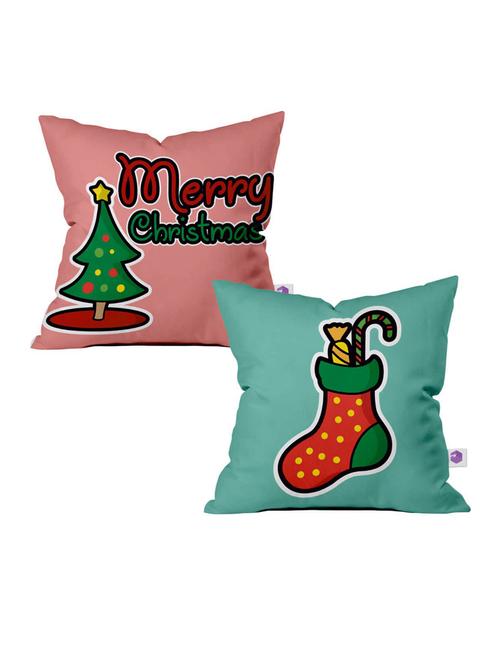 printed square cushion cover set - 18569023 - Very Small Image - 1