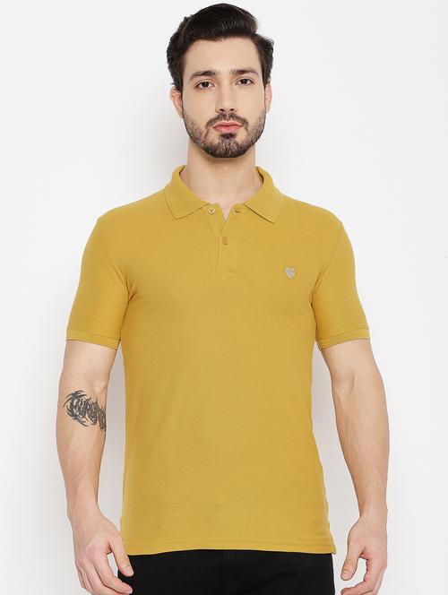 yellow solid polo t-shirt - 18570291 - Very Small Image - 1
