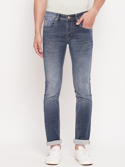 navy blue light washed denim jean - 18570295 - Very Small Image - 1