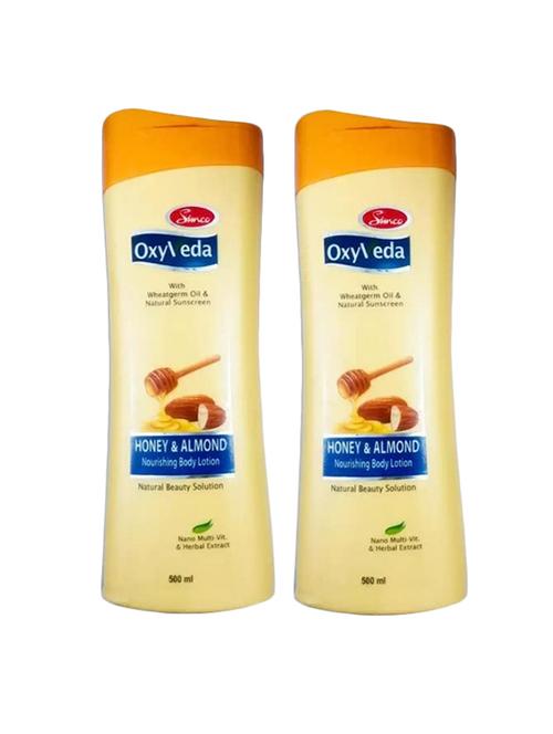 oxyveda honey & almond body lotion 500 ml (pack of 2) - 18570322 - Very Small Image - 1