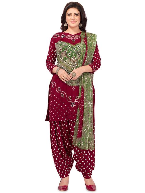 printed unstitched suit set - 18570916 - Very Small Image - 1