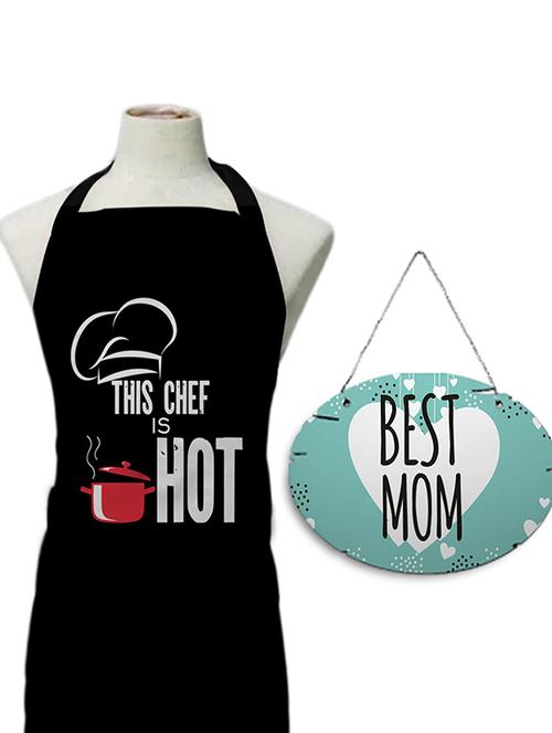 this chef is hot printed canvas cotton kitchen apron for women/men & wall hanging décor - 18571095 - Very Small Image - 1