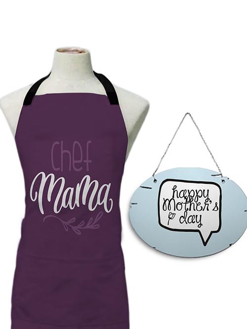 chef mama printed canvas cotton kitchen apron for women/men & wall hanging décor - 18571103 - Very Small Image - 1