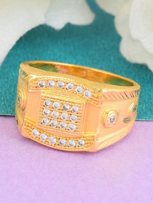 gold brass finger ring - 18573259 - Very Small Image - 1