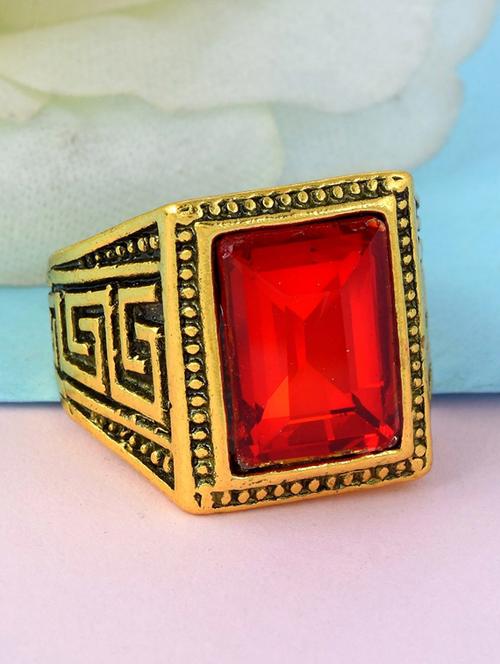 gold brass finger ring - 18573288 - Very Small Image - 1