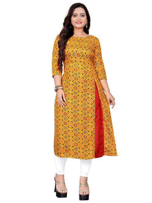 bandhani a-line kurta - 18574321 - Very Small Image - 1