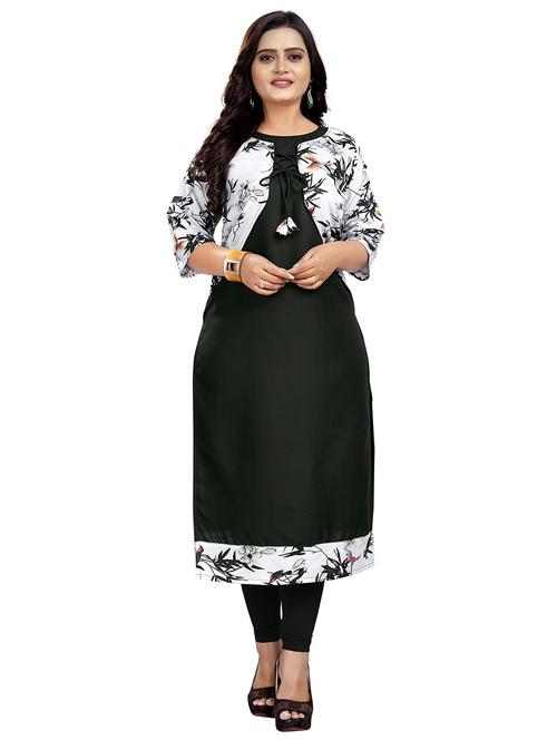 printed straight kurta - 18574356 - Very Small Image - 1