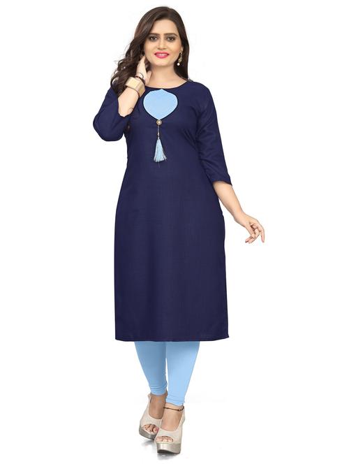 solid straight kurta - 18574362 - Very Small Image - 1