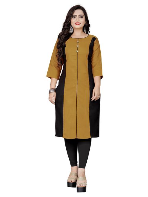 color block straight kurta - 18574376 - Very Small Image - 1