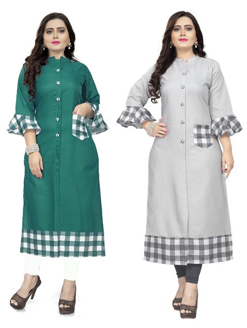 pack of 2 straight kurta - 18574478 - Very Small Image - 1