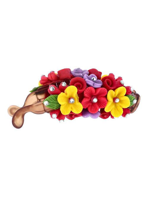 hand made artificial flower hair clip - 18574649 - Very Small Image - 1