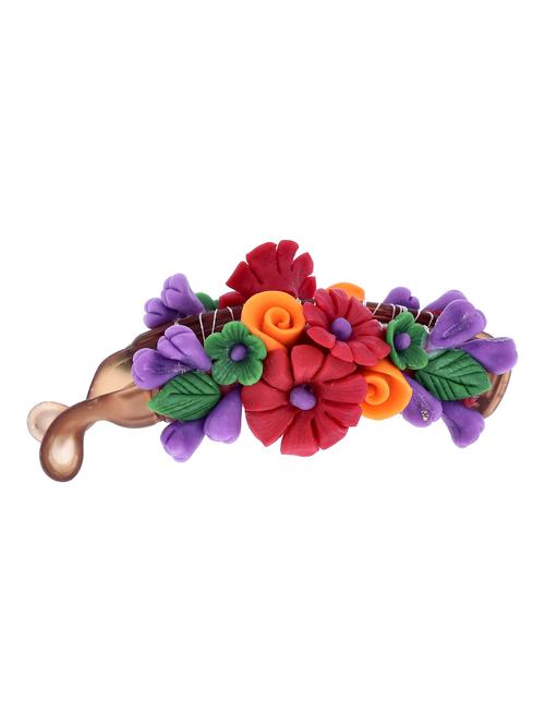 hand made artificial flower hair clip - 18574650 - Very Small Image - 1