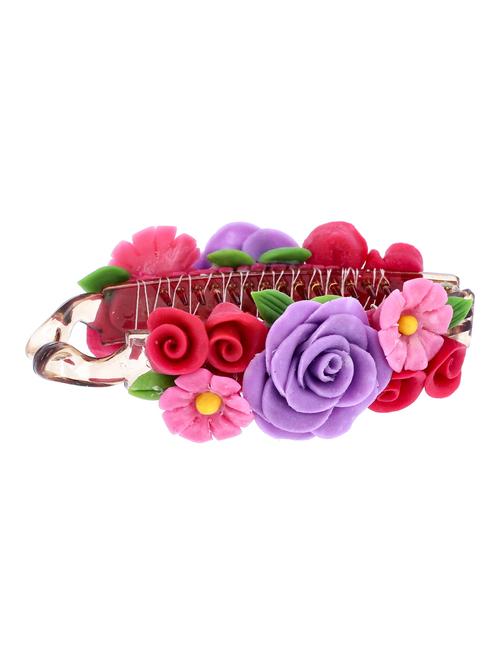 hand made artificial flower hair clip - 18574656 - Very Small Image - 1