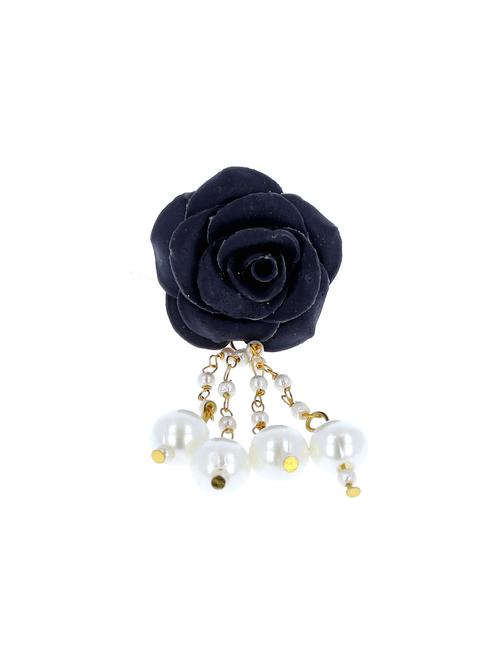 navy blue floral finger ring - 18574789 - Very Small Image - 1