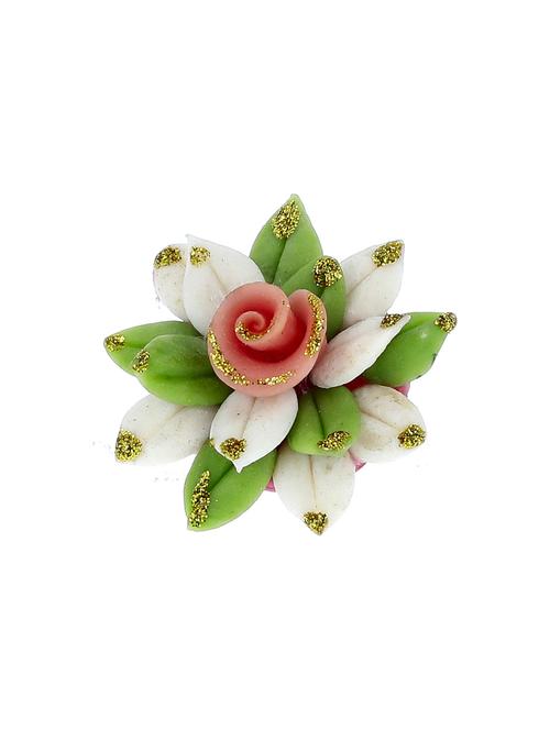 hand made artificial flower finger ring - 18574795 - Very Small Image - 1