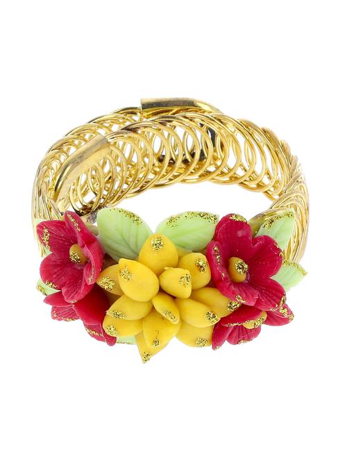 hand made artificial flower bangle - 18574857 - Very Small Image - 1