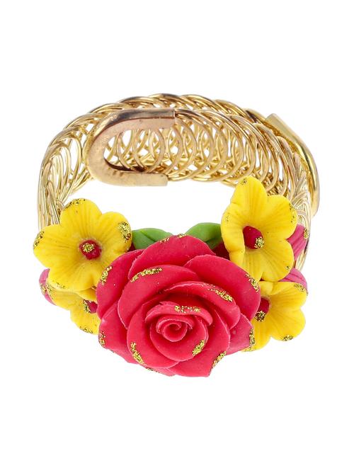 hand made artificial flower bracelet - 18574862 - Very Small Image - 1