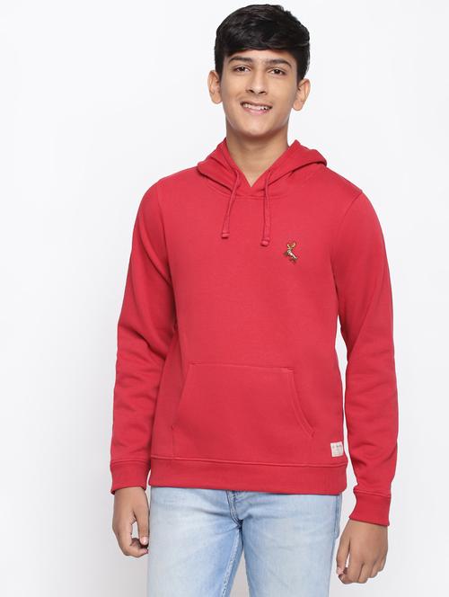 hooded neck solid sweatshirt - 18574959 - Very Small Image - 1