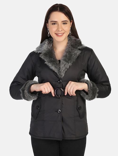 faux fur detailed quilted jacket - 18575072 - Very Small Image - 1
