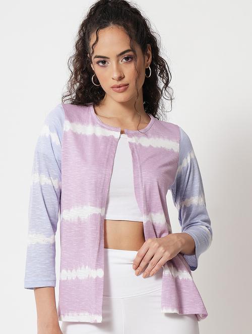 open front tie and dye shrug - 18575174 - Very Small Image - 1