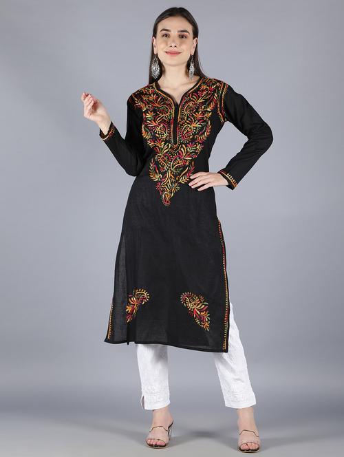chikankari kurta pant set - 18575323 - Very Small Image - 1