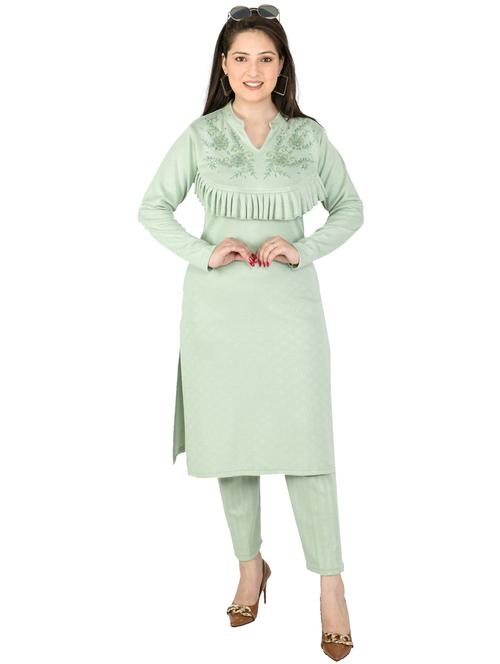 multi colored wool woolen kurti - 18575629 - Very Small Image - 1